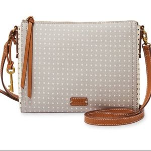 Fossil women’s Emma crossbody Grey/white